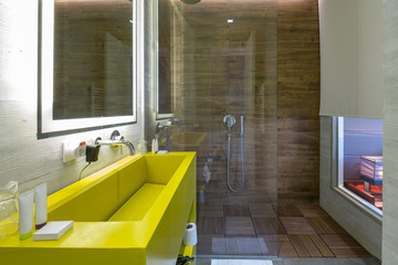 Hotel bathroom interior