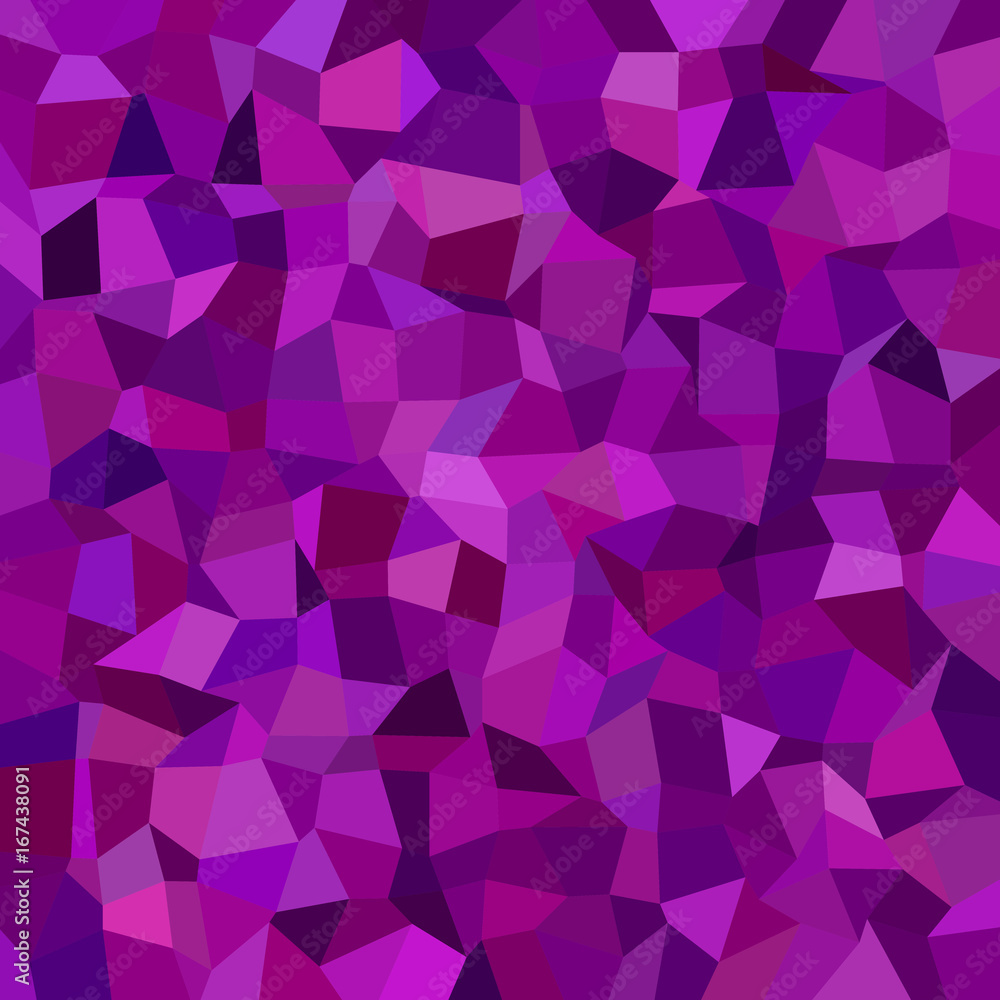 Poster geometric rectangle mosaic background - polygonal vector design from rectangles in purple tones