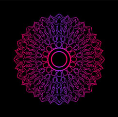 Mandala. Decorative round ornament. Anti-stress therapy pattern.