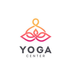 Vector logo design for yoga center