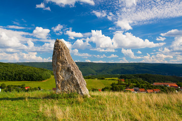 Millennium menhir on the hill