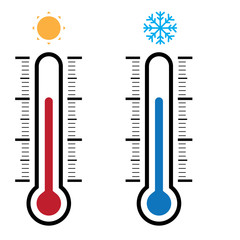 thermometer icon on white background vector illustration
