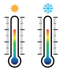 thermometer icon on white background vector illustration
