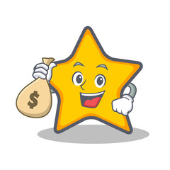 With money bag star character cartoon style © kongvector