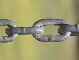 Chain close up. Business teamwork, connection and security concept