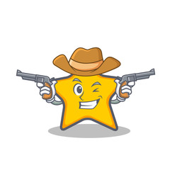 Cowboy star character cartoon style © kongvector