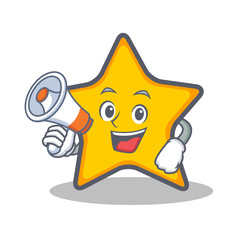 star character cartoon style with megaphone © kongvector