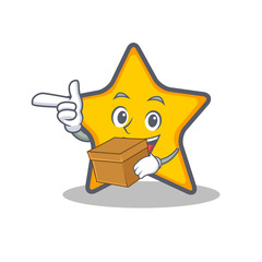 star character cartoon style with box © kongvector