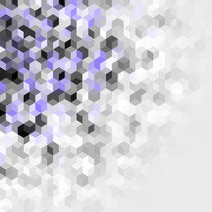Geometric abstract pattern in low poly pixel art style. Small cubes.