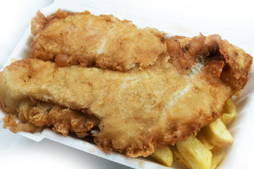 イギリスのフィッシュ&チップス　British style fish and chips
