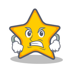 Angry star character cartoon style © kongvector