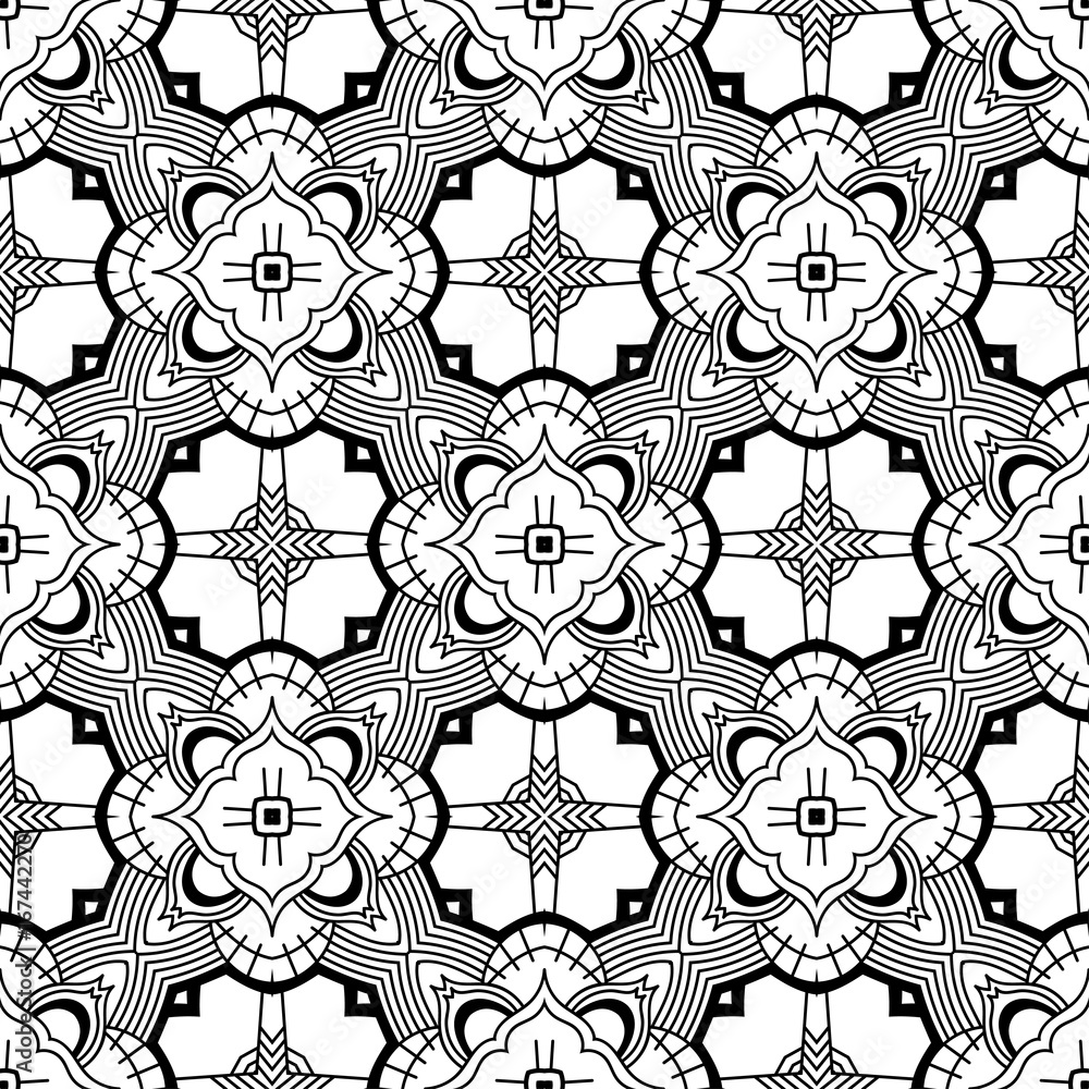 Poster seamless abstract hand drawn vector pattern