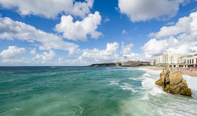 Coastline of Biarritz, France