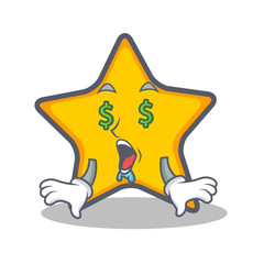 Money eye star character cartoon style © kongvector