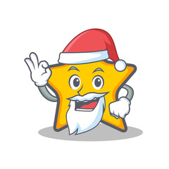 Santa star character cartoon style © kongvector