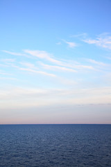 Seascape with sea horizon