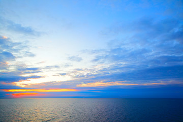 Sundown in Sweden flag colors