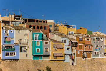 Colorful houses at the Costa Blanca in Villajoyosa