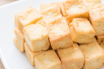 Snack and Dessert, Chinese Traditional Deep Fried Tofu or Fried Bean Curd