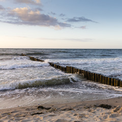 Abendstimmung an der Ostseeküste, Ostseebad Kühlungsborn, Mecklenburg-Vorpommern, Deutschland