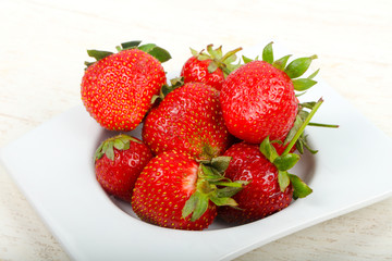 Strawberry in the bowl
