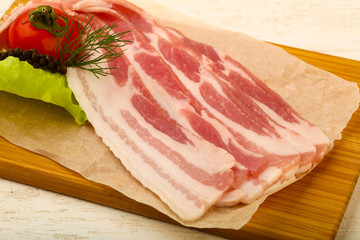 Raw bacon