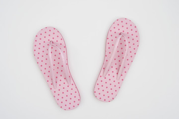 pink sandals isolated on white background