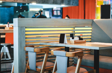 Elements of the interior of a cozy cafe. Good mood. Blurred background. Interior decor

