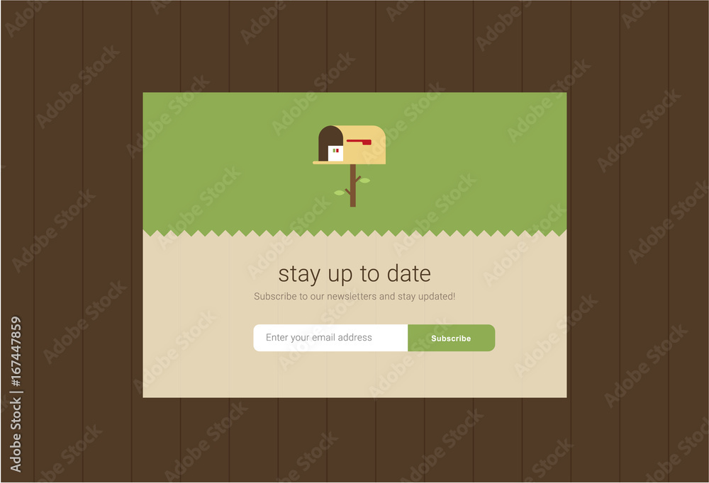 Wall mural web subscribe ui interface design