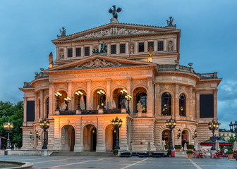 Frankfurt Opera House in Opernplaz sq