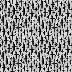 Obraz premium Hand drawn seamless pattern of black birds