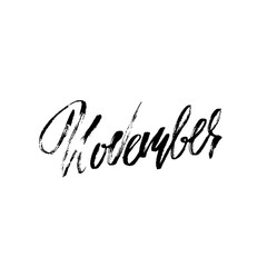 Fototapeta na wymiar Hand drawn typography lettering. October. Month inscription. Vector Illustration.