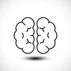 Human brain icon. Vector Illustration