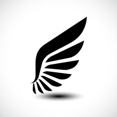 Obraz premium Wing icon isolated on white.background. Vector Illustration