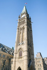 Fototapeta na wymiar The Buildings and Skyline of Ottawa Ontario