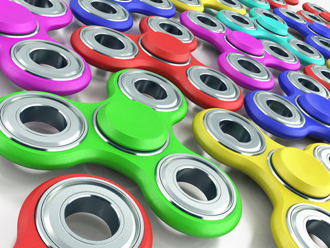Hand Spiners 3d render on white background