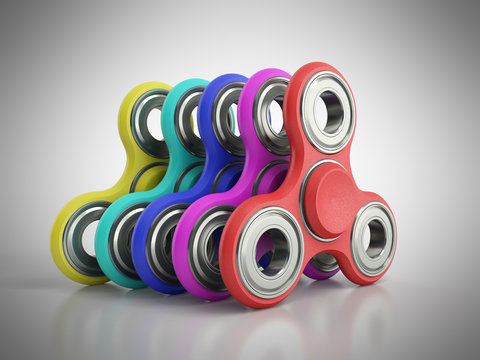 Hand Spiners 3d render on grey background
