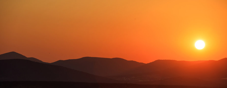 Mountains landscape at sunset