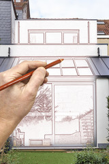Drawing and planned Renovation of a part from old house