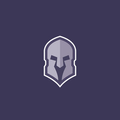 Spartan helmet logo concept for gym, fighting club, sport team