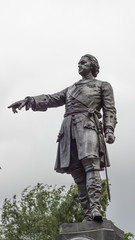 Fototapeta premium Monument to Peter the Great in Petrozavodsk
