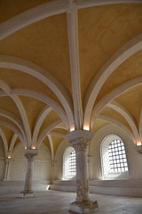 Voûtes de la salle capitulaire de l'abbaye Saint-Germain d'Auxerre, France