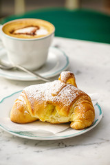 croissant with coffee