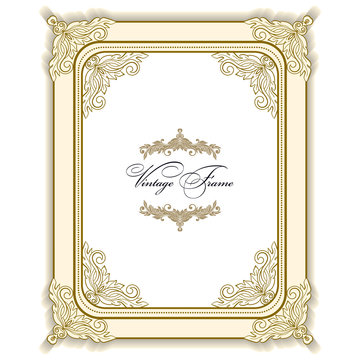 Vector Vintage Gold Frame