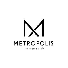 Vector logo template for men's club. Letter m in the form of a bow tie. Men sign
