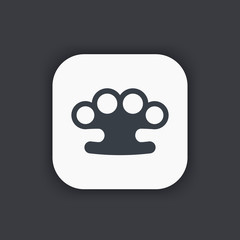 brass knuckles vector icon