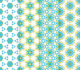 Set of vector geometric textures. Collection of seamless patterns for your design.