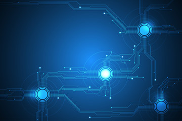 Vector abstract background technology circuit design.