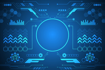 Vector abstract background technology interface design.