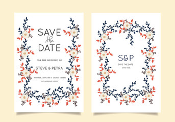 wedding invitation card template with text